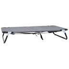 Hundebett Hellgrau 90 x 55 x 18 cm Stahl