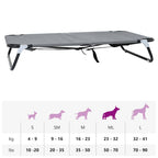 Hundebett Hellgrau 90 x 55 x 18 cm Stahl