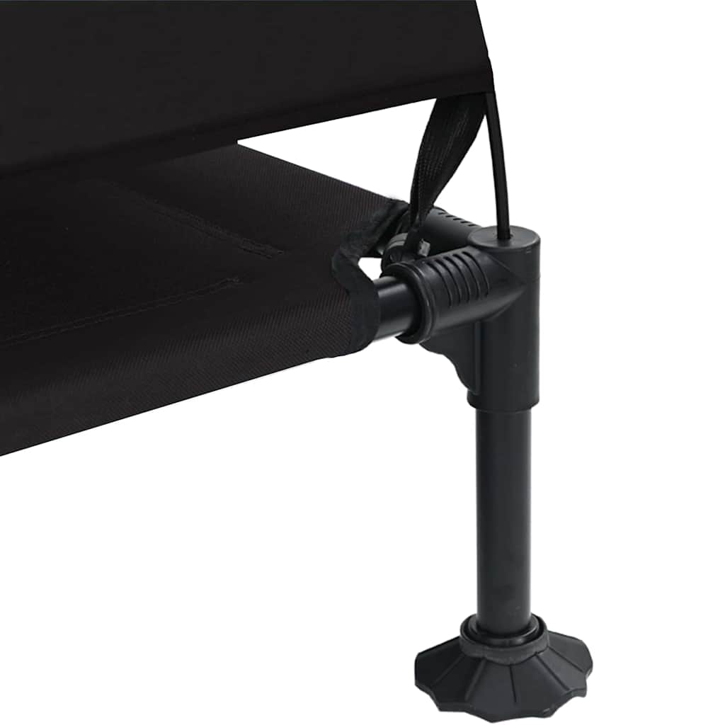 Hochgelegtes Hundebett Schwarz 127 x 81 x 108 cm