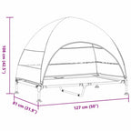 Hochgelegtes Hundebett Schwarz 127 x 81 x 108 cm