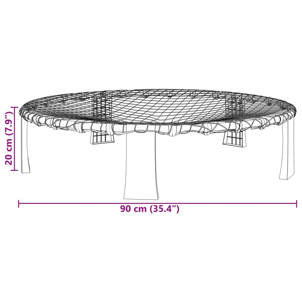 Roundnet Set mit 3 Bällen und Pumpe Ø90x20 cm