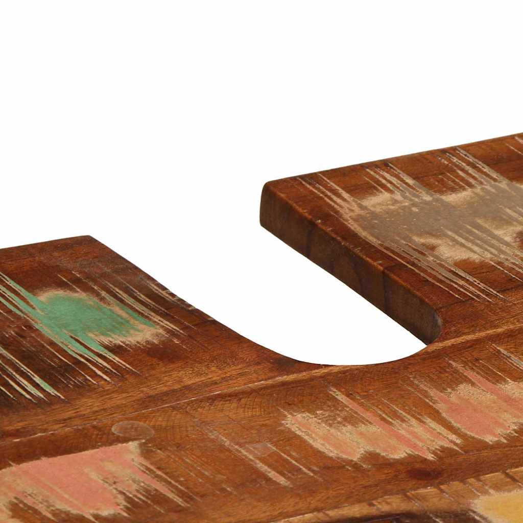 Badezimmermöbel-Set mit Regal 2 pcs Massives upgecyceltes Holz