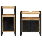 Badezimmermöbel-Set 2 pcs Braun Massives rohes Mangoholz