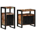 Badezimmermöbel-Set mit Regal 2 pcs Braun Massives Altholz