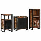 Badezimmermöbel-Set mit Regal 3 pcs Massives upgecyceltes Holz