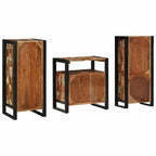 Badezimmermöbel-Set mit Regal 3 pcs Massives upgecyceltes Holz