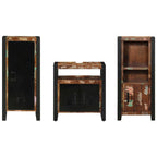 Badezimmermöbel-Set mit Regal 3 pcs Massives upgecyceltes Holz