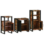 Badezimmermöbel-Set mit Regal 3 pcs Massives upgecyceltes Holz