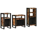 Badezimmermöbel-Set mit Regal 3 pcs Massives upgecyceltes Holz