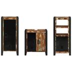 Badezimmermöbel-Set mit Regal 3 pcs Massives upgecyceltes Holz