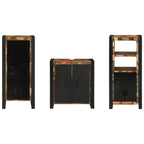 Badezimmermöbel-Set mit Regal 3 pcs Massives upgecyceltes Holz