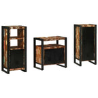 Badezimmermöbel-Set mit Regal 3 pcs Massives upgecyceltes Holz