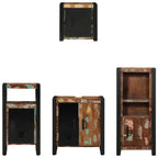 Badezimmermöbel-Set mit Regal 4 pcs Massives upgecyceltes Holz