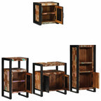 Badezimmermöbel-Set mit Regal 4 pcs Massives upgecyceltes Holz