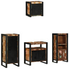 Badezimmermöbel-Set mit Regal 4 pcs Massives upgecyceltes Holz