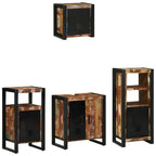 Badezimmermöbel-Set mit Regal 4 pcs Massives upgecyceltes Holz