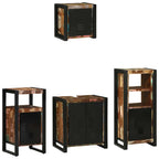 Badezimmermöbel-Set mit Regal 4 pcs Massives upgecyceltes Holz