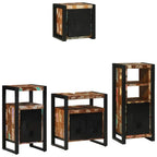 Badezimmermöbel-Set mit Regal 4 pcs Massives upgecyceltes Holz