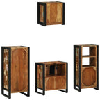 Badezimmermöbel-Set mit Regal 4 pcs Massives upgecyceltes Holz