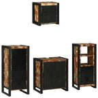 Badezimmermöbel-Set mit Regal 4 pcs Massives upgecyceltes Holz