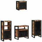 Badezimmermöbel-Set mit Regal 4 pcs Massives upgecyceltes Holz