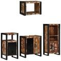 Badezimmermöbel-Set mit Regal 4 pcs Massives upgecyceltes Holz