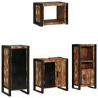Badezimmermöbel-Set mit Regal 4 pcs Massives upgecyceltes Holz