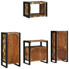 Badezimmermöbel-Set mit Regal 4 pcs Massives upgecyceltes Holz
