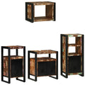 Badezimmermöbel-Set mit Regal 4 pcs Massives upgecyceltes Holz