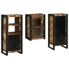 Badezimmermöbel-Set mit Regal 3 pcs Mehrfarbig Massives Altholz