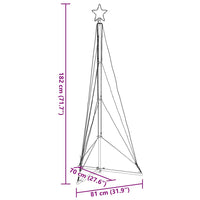 LED Weihnachtsbaum 363 LEDs Kaltweiß 182 cm