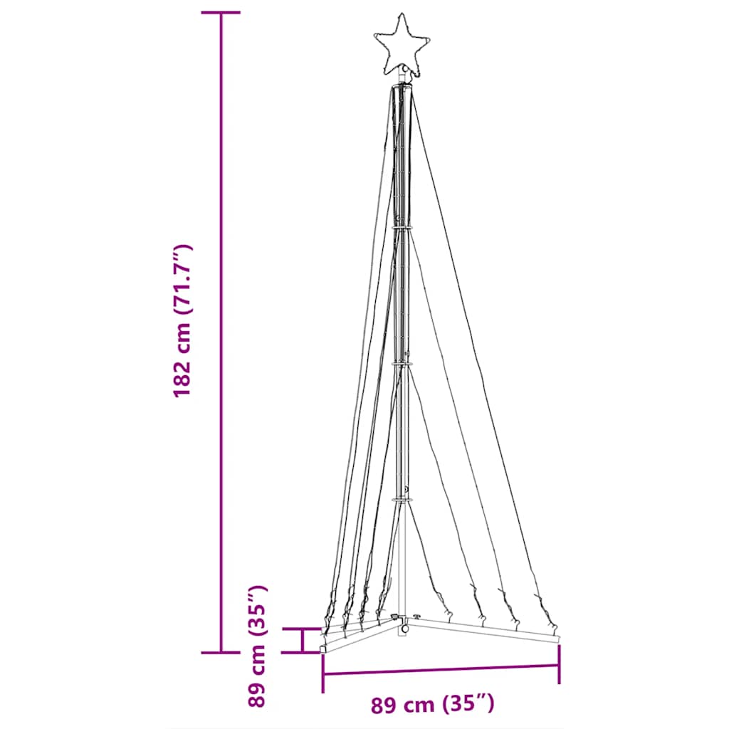 LED Weihnachtsbaum 339 LEDs Warmweiß 182 cm