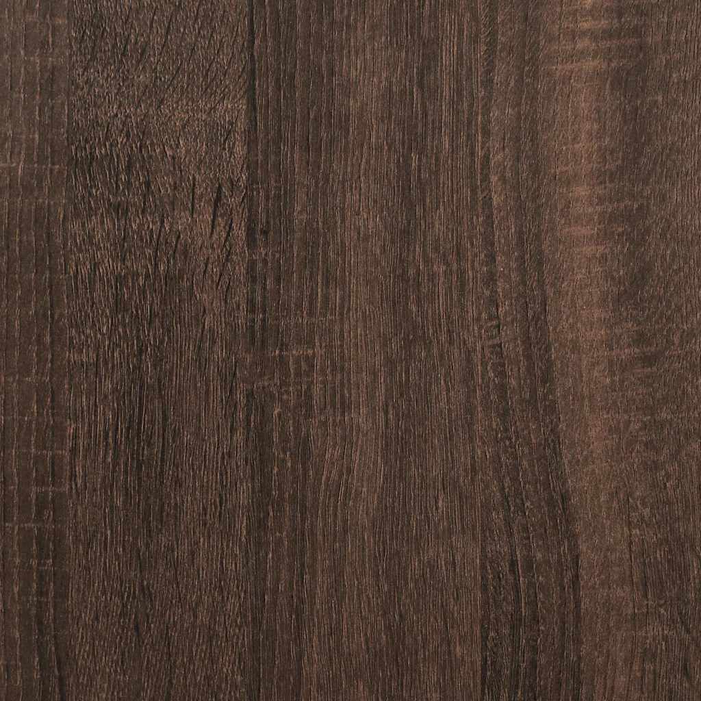 Beistelltisch mit Rollen Braun Eiche 55x60x78 cm Holzwerkstoff