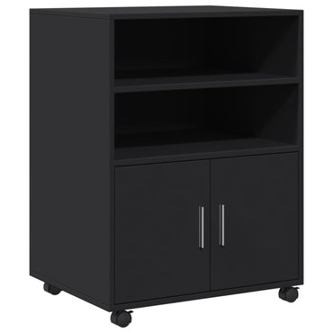 Rollschrank Schwarz 60x48x81 cm Holzwerkstoff