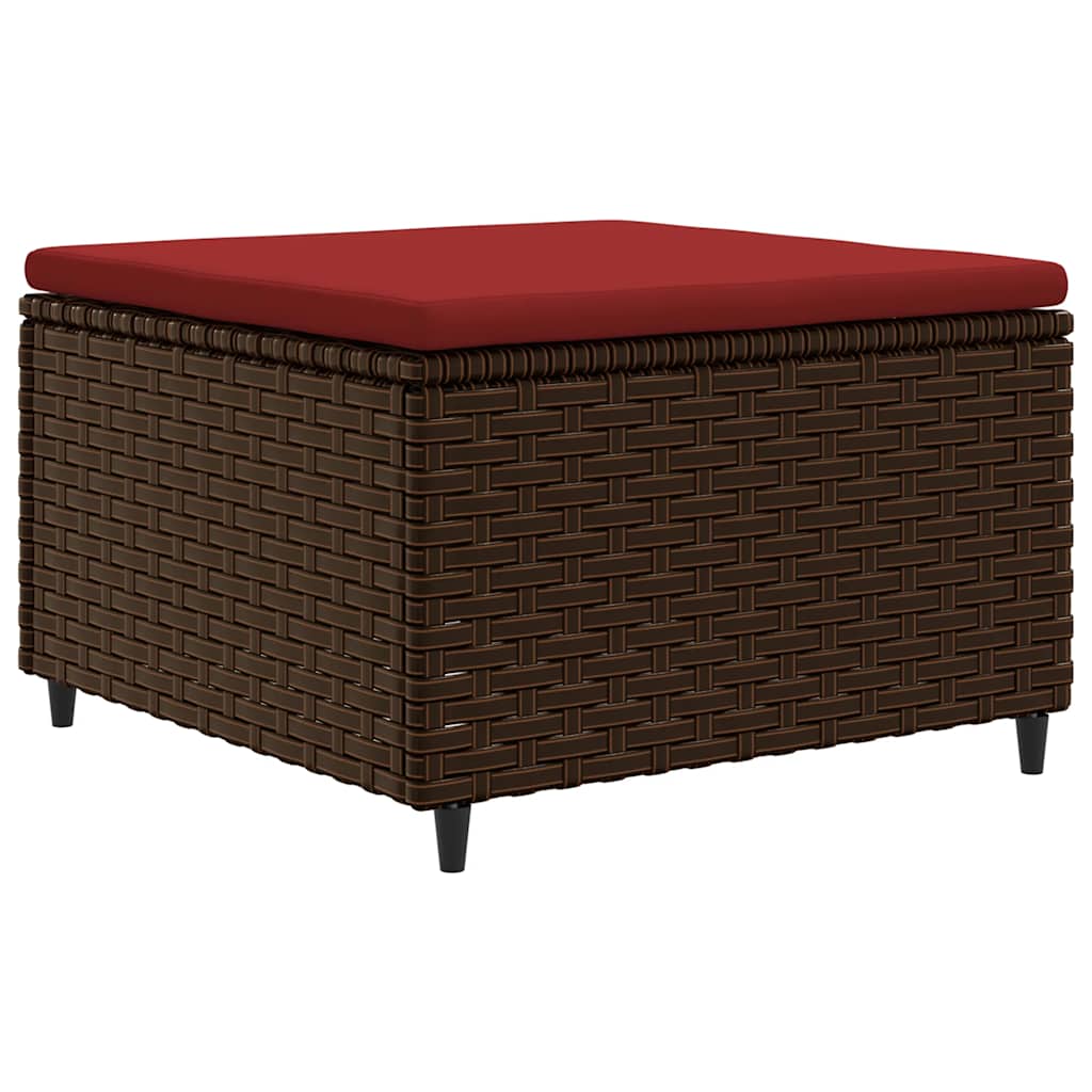 8-tlg. Garten-Lounge-Set mit Kissen Braun Poly Rattan