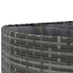 10-tlg. Garten-Sofagarnitur mit Kissen Grau Poly Rattan