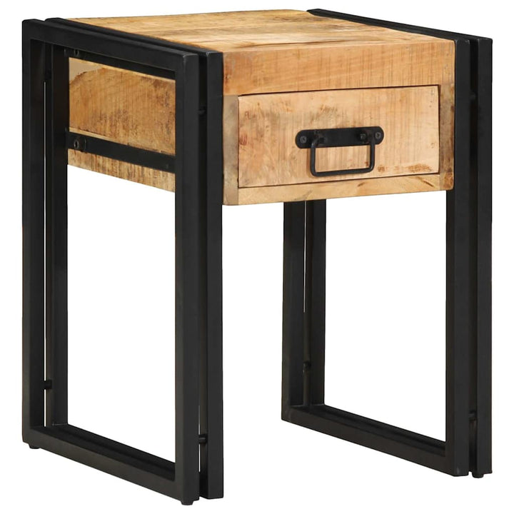 Beistelltisch 40 x 40 x 50 cm Massives Mango Holz und Metall