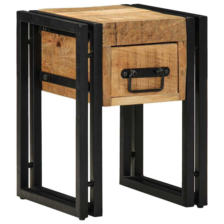 Beistelltisch 30 x 30 x 40 cm Massives Mango Holz und Metall