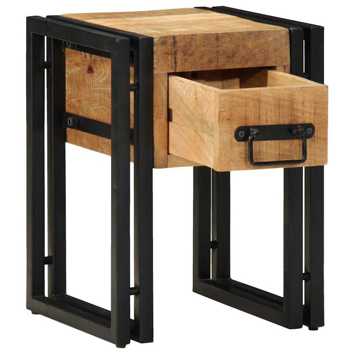 Beistelltisch 30 x 30 x 40 cm Massives Mango Holz und Metall