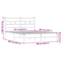 Bettgestell ohne Matratze Braun Eiche 160x200 cm Holzwerkstoff