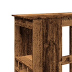 Bartisch mit Regal Altholz-Optik 90x47,5x103,5 cm Holzwerkstoff