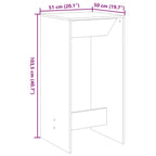 Bartisch Braun Eichen-Optik 51x50x103,5 cm Holzwerkstoff