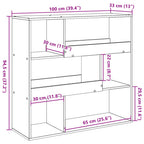 Bücherregal/Raumteiler Artisan-Eiche 100x33x94,5 cm
