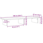 Monitorständer Altholz-Optik 100x27x15 cm Holzwerkstoff