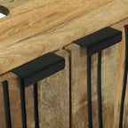 Badezimmerschrank-Set 2 pcs Natur Massivholz Mango
