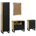 Badezimmermöbel-Set mit Schubladen 4 pcs Braun Holzwerkstoff