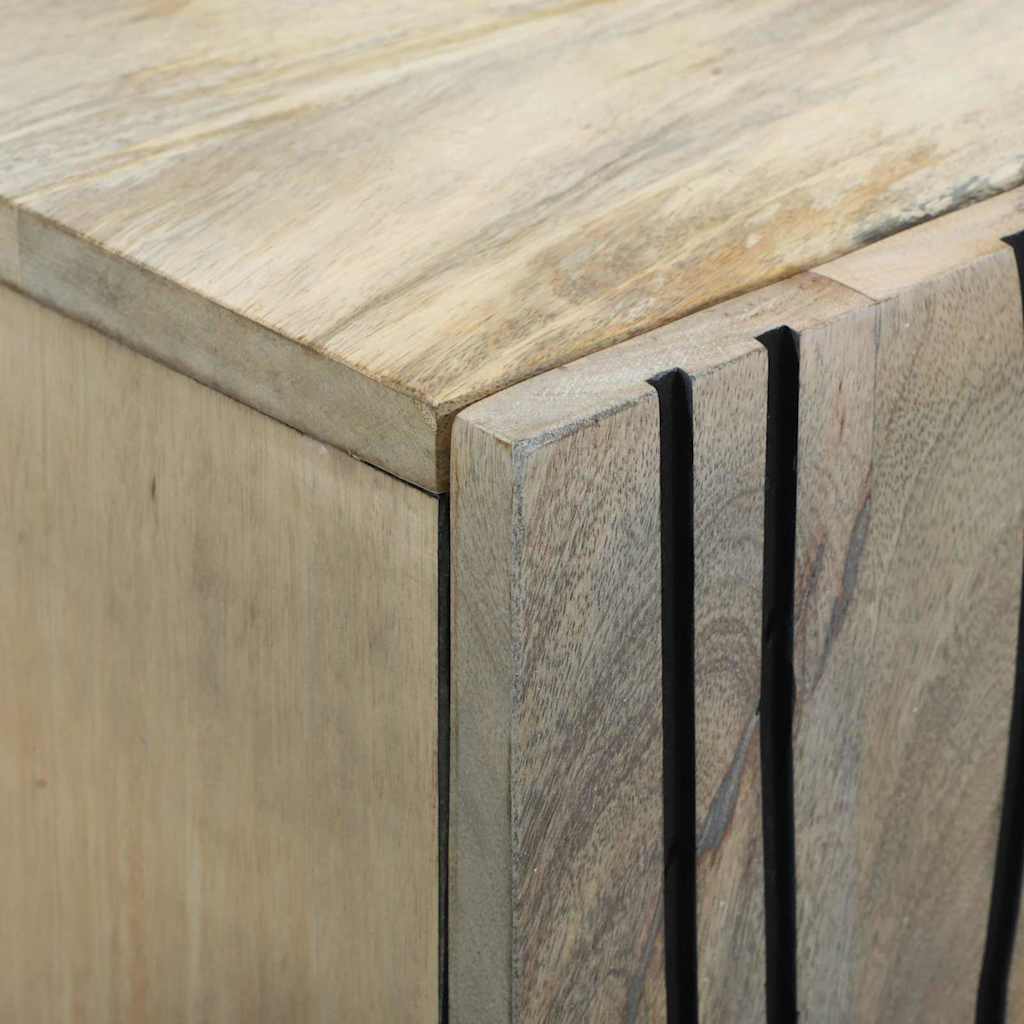 Badezimmerschrank-Set 2 pcs Weiß Massivholz Mango
