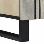 Badezimmerschrank-Set 2 pcs Weiß Massivholz Mango