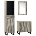Badezimmermöbel-Set mit Schubladen 3 pcs Weiß Holzwerkstoff