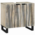 Badezimmermöbel-Set mit Regal 4 pcs Walnussbraun Holzwerkstoff